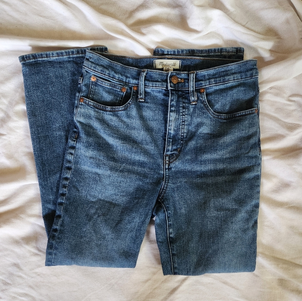 Madewell High Rise Cali Demi Boot Jeans Size 28 Medium Wash Classic